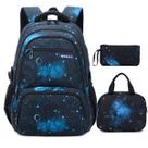 Conjunto de mochilas MITOWERMI Galaxy Boys Lunch Boys resistente à água