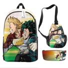 Conjunto de mochilas My Heros Academias Midoriyas Izukus Anime School Conjunto de mochilas My Heros Academias Midoriyas Izukus Anime School