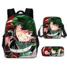 Conjunto de mochilas My Heros Academias Midoriyas Izukus para crianças Conjunto de mochilas My Heros Academias Midoriyas Izukus para crianças