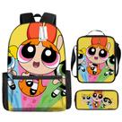Conjunto de mochilas Powerpuff Girls Blossoms Anime School 3 unidades