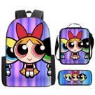 Conjunto de mochilas Powerpuffs Girls Anime School, 3 peças com sapatos