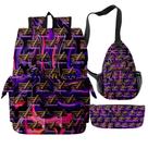 Conjunto de mochilas Primeros com impressão 3D, bolsa casual para crianças