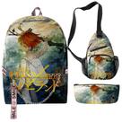 Conjunto de mochilas Promised Neverland Anime School 3D Oxford Fabric