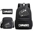 Conjunto de mochilas Puros Anime School, 3 peças com bolsa de ombro para crianças Conjunto de mochilas Puros Anime School, 3 peças com bolsa de ombro para crianças