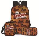 Conjunto de mochilas RAWs Anime School para crianças com mensageiro e bolsa de lápis