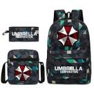 Conjunto de mochilas Resident Evil Cartoon Kids Nylon, 3 unidades Conjunto de mochilas Resident Evil Cartoon Kids Nylon, 3 unidades