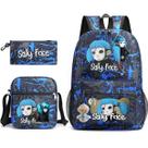 Conjunto de mochilas Sallys Faces Anime School, 3 peças com bolsa de ombro