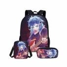 Conjunto de mochilas Sallys Faces Cartoon Kids School Nylon 3 unidades