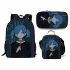 Conjunto de mochilas Sallys Faces Cartoon Kids School Nylon 3 unidades