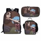 Conjunto de mochilas Sallys Faces Cartoon Kids School Nylon 3 unidades