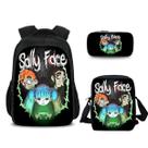 Conjunto de mochilas Sallys Faces School Students, 3 unidades com bolsa de ombro