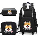 Conjunto de mochilas Shiba Inu Anime School para crianças, 3 unidades Conjunto de mochilas Shiba Inu Anime School para crianças, 3 unidades