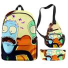 Conjunto de mochilas Solars Oppositess Anime, 3 peças para crianças e escolas