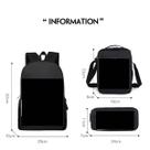 Conjunto de mochilas Stumbles Guys Anime School, 3 unidades/lote para crianças