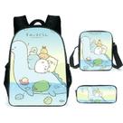 Conjunto de mochilas Sumikkogurashi Anime Satchel Casual School, 3 unidades