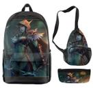 Conjunto de mochilas Sylvanas Windrunner Anime, 3 peças para crianças e escolas Conjunto de mochilas Sylvanas Windrunner Anime, 3 peças para crianças e escolas
