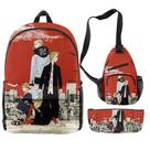 Conjunto de mochilas Tokyo Satchel 3D Print Anime School Bag Students
