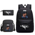 Conjunto de mochilas Tupacs Cartoon Kids School Nylon 3 unidades