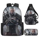 Conjunto de mochilas Witchers School, 3 peças com bolsa de ombro e estojo para canetas Conjunto de mochilas Witchers School, 3 peças com bolsa de ombro e estojo para canetas