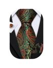 Conjunto de Moda: Corbata Barry.Wang de Seda Tejida con Estampado Paisley para Hombre