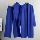 Conjunto De Moda Feminina Vintage De Tricô Em 3 Peças, Cardigan E Calça Para Primavera E Outono Conjunto De Moda Feminina Vintage De Tricô Em 3 Peças, Cardigan E Calça Para Primavera E Outono