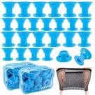 Conjunto de modeladores de cabelo JANYUN Magic Silicone 40 Large 40 Small