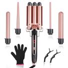 Conjunto de modeladores Sixriver 5 em 1 com ferro frisador de cabelo de 3 cilindros
