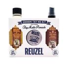 Conjunto de modelagem de cabelo REUZEL Groom Try Me Kit Clay Matte Pomade
