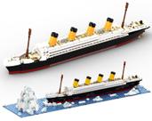Conjunto de modelos de blocos de construção DoVob RMS Titanic 615 peças