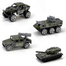 Conjunto de modelos de tanque de brinquedo, 4 peças Armoczerwony Car Mini Slide Toys
