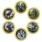 Conjunto de moedas Echoes of the Dinosaur Era com 6 moedas raras
