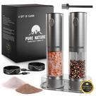 Conjunto de moedor elétrico recarregável de sal e pimenta Pure Nature