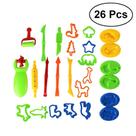 Conjunto de moldes de argila para crianças, 26 peças Early Educational Pretend Play Conjunto de moldes de argila para crianças, 26 peças Early Educational Pretend Play