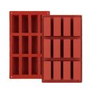 Conjunto de moldes de barra de chocolate de silicone de 12 cavidades - Conjunto de 2 peças