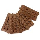 Conjunto de moldes de chocolate com flores de silicone de 5 peças para panificação e artesanato