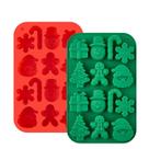 Conjunto de moldes de silicone de Natal para panificação e artesanato