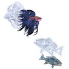 Conjunto de Moldes de Silicone Kingmise Peixe Betta e Bass para Arte de Parede