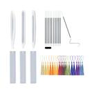 Conjunto De Moldes De Silicone Transparente Para Caneta E Marcador, Materiais De Papelaria DIY Para