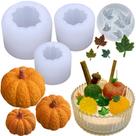 Conjunto de moldes de silicone ZQYSING Pumpkin Candle, 4 unidades
