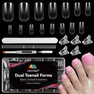 Conjunto de moldes de unhas Poly Gel Toe EBANKU, reutilizável, 150 unidades e acessórios