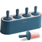 Conjunto de moldes para picolé de silicone caseiro WYOK com 4 picolés