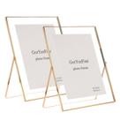 Conjunto de molduras flutuantes GoryeeFine Gold Metal 20x25cm, 2 peças