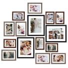 Conjunto de molduras para fotos Fixwal, pacote com 15, com tapete para vários tamanhos Conjunto de molduras para fotos Fixwal, pacote com 15, com tapete para vários tamanhos