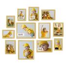 Conjunto de molduras para fotos Heimlove Gold Collage 12 molduras 8x10-4x6
