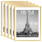 Conjunto de molduras para fotos simples de 18 x 24 cm (5 molduras) dourado