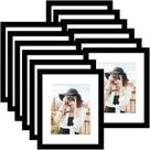 Conjunto de molduras Picrit 12x16 Black para 8,5x11 com tapete x12