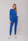 Conjunto De Moletinho Com Casaco Gola Canoa E Calça Jogger Azul Royal Salvatore Fashion