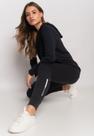 Conjunto De Moletinho Esportivo Com Casaco Capuz E Calça Jogger Preto Salvatore
