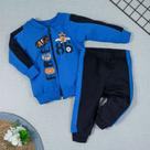 Conjunto de moletom bebê zíper force 85 azul Conjunto de moletom bebê zíper force 85 azul