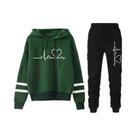 Conjunto De Moletom Casual Feminino Com Listras, Suéter E Calças De Alta Qualidade, Ajuste Solto Conjunto De Moletom Casual Feminino Com Listras, Suéter E Calças De Alta Qualidade, Ajuste Solto